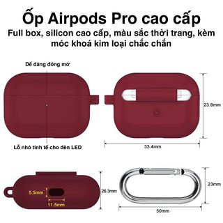 [Freeship] Ốp bảo vệ Airpods Pro Silicone  nhiều màu sắc và Móc Khoá hàng cao cấp, nguyên hộp