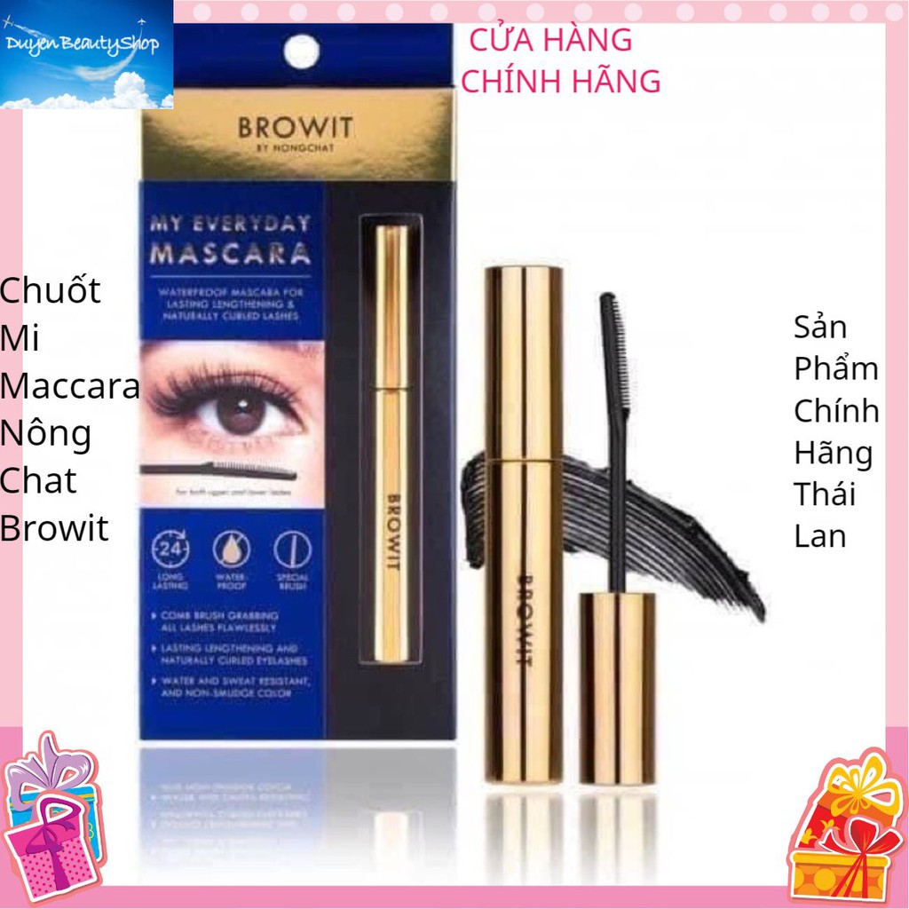 Chuốt mi MACCARA BROWIT ĐẦU NHỎ NONGCHAT hàng THÁI LAN CHÍNH HÃNG