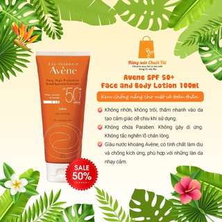 [Hàng Úc- đủ bill] Kem chống nắng Avene SPF 50+ Face and Body Lotion 100ml