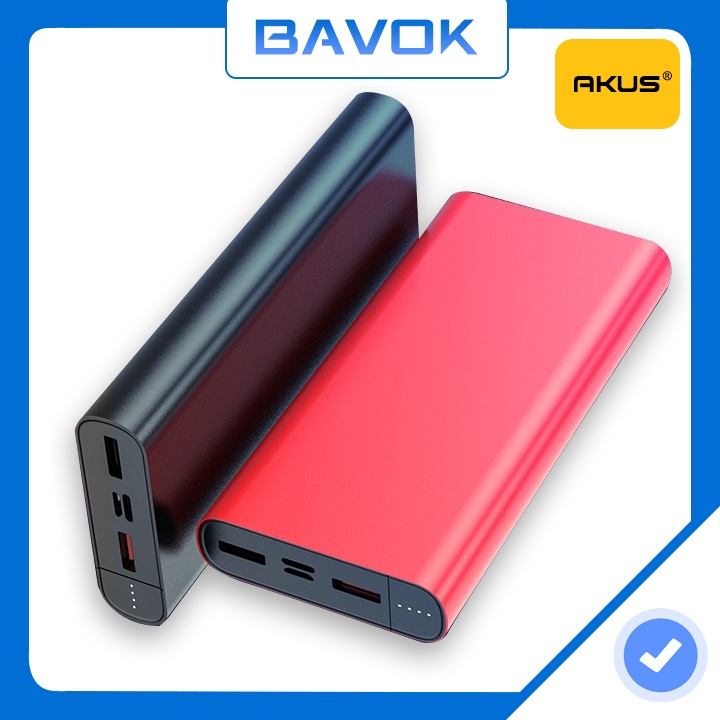 Sạc dự phòng 10000 mah AKUS - V10 2 cổng sạc