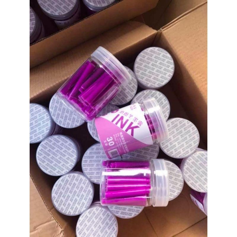 Mực ống xóa được, dùng cho bút mực có đầu xóa sét hộp 30 ống
