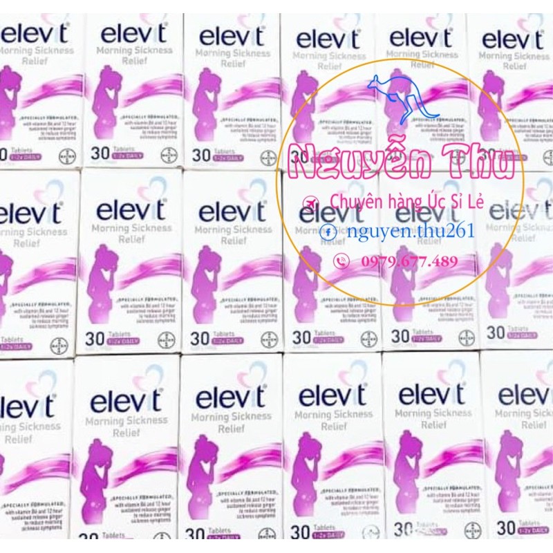 Elevit Giảm Triệu Chứng Ốm Nghén cho phụ nữ mang thai - 30 Viên Úc, đi air - Bayer Elevit Morning Sickness