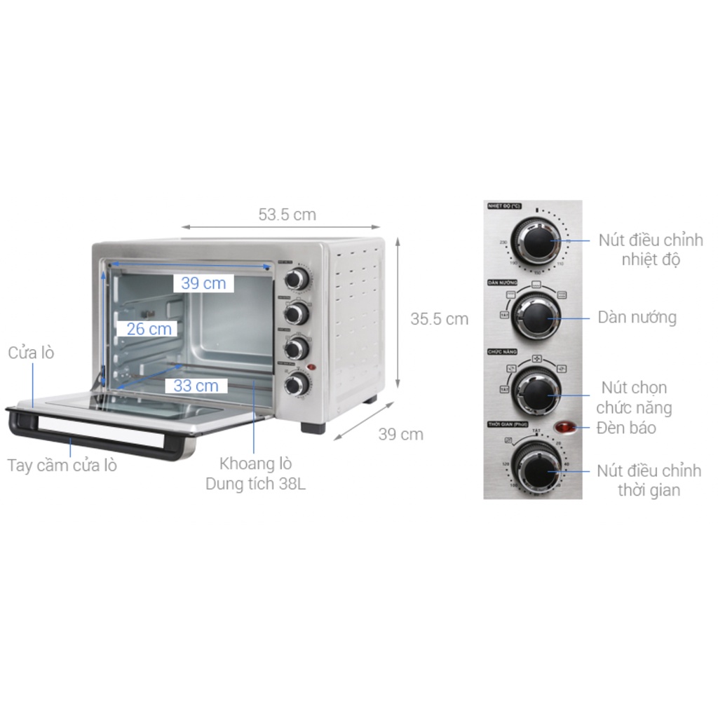 Lò nướng Sharp EO-A384RCSV-ST 38 lít