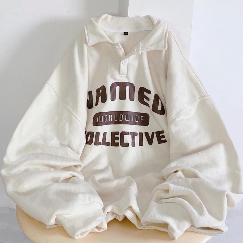 Áo Nỉ Polo Tay dài “ NAMED “ Form rộng Unisex chất nỉ xịn mịn êm siêu đep siêu ấm ( Ảnh + Video thật 100% ) | BigBuy360 - bigbuy360.vn