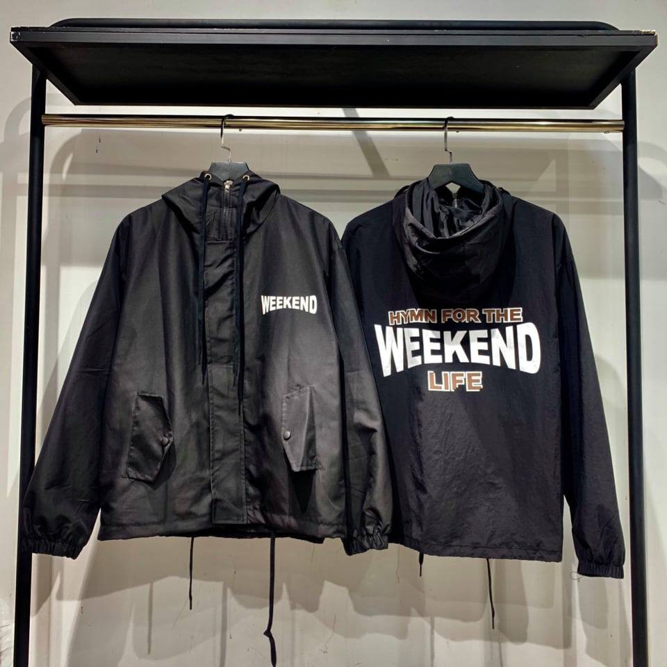 Áo khoác dù 2 lớp Weekend unisex form rộng cặp đôi đẹp ulzzang Hàn Quốc dành cho nam và nữ Tết 2020 | Valu Store