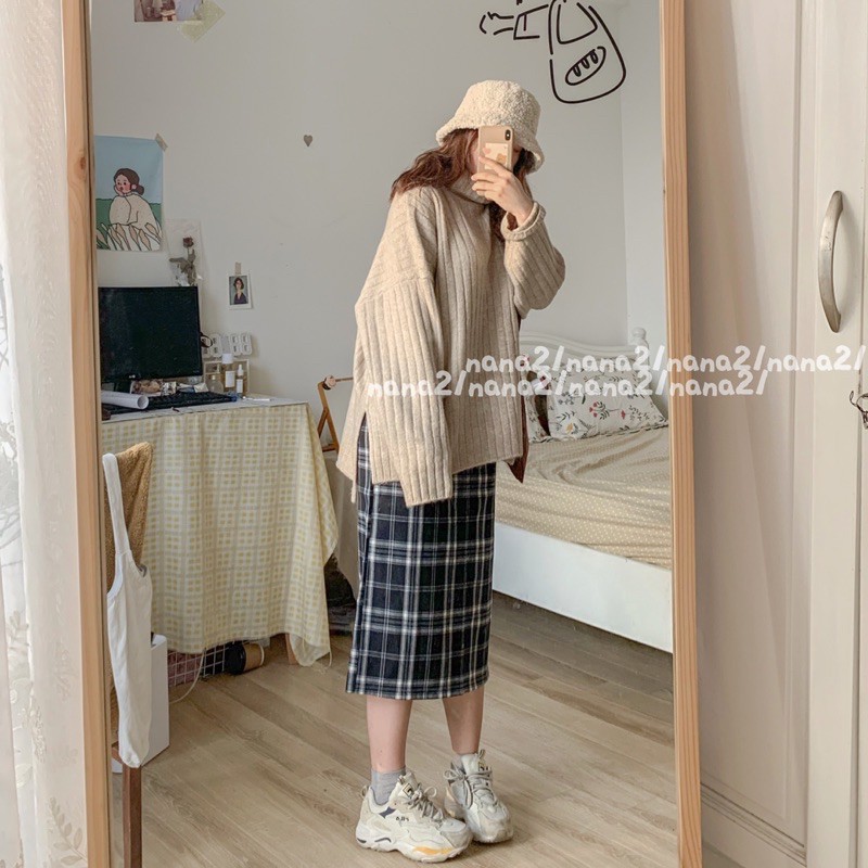 Áo len đũa cổ lọ
