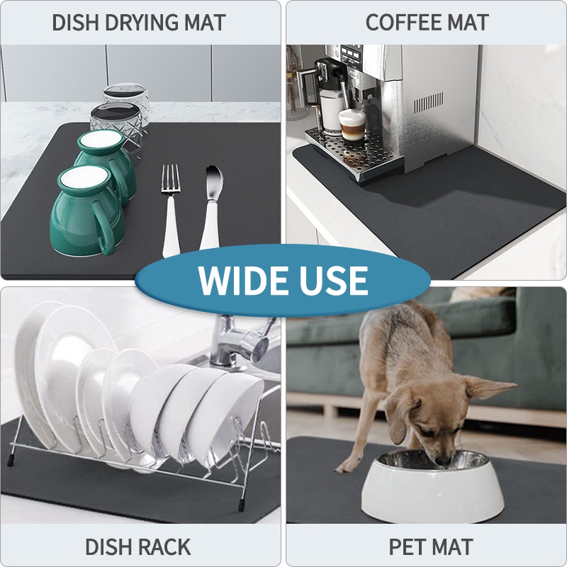 Thảm Silicone Úp Chén Đĩa Ráo Nước Nhanh Khô Chống Trượt