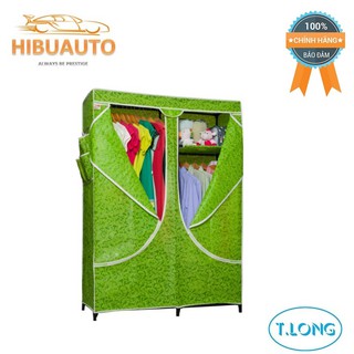 Tủ Vải Thanh Long 03 TVAI03 (118 x 45 x 160 cm) Khung sắt chịu lực tốt, có nhiều ngăn đựng tiện lợi