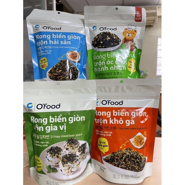 Rong biển giòn trộn gia vị, O’food gói 30g