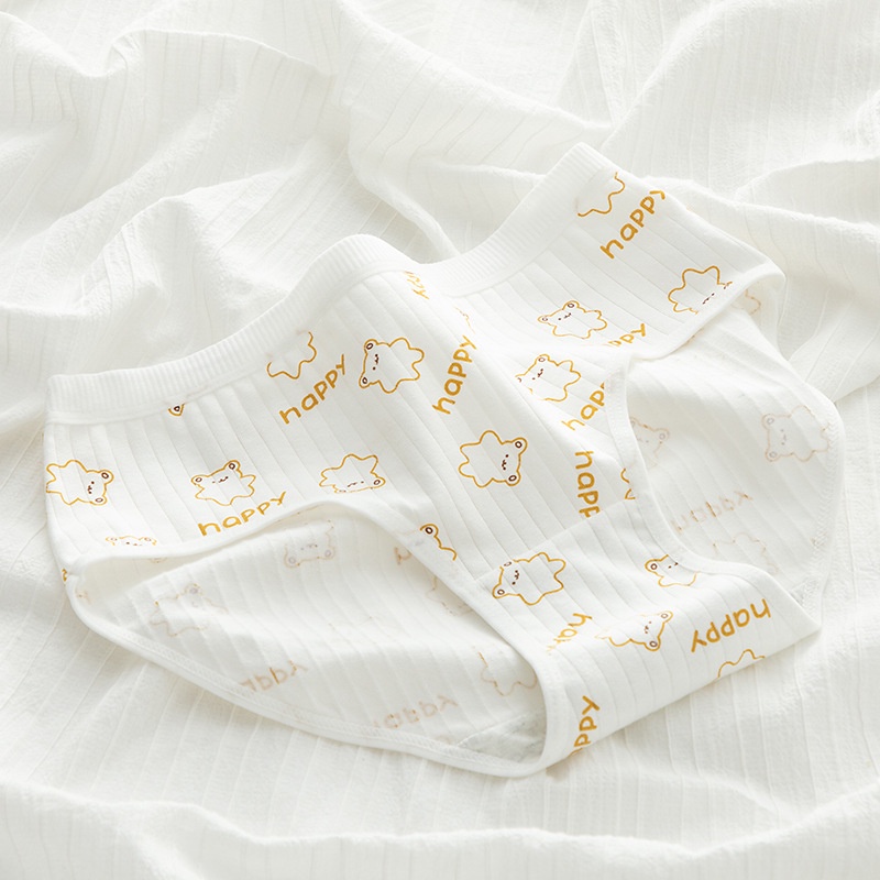 Set 5 Quần Lót Cotton Nữ Thông Hơi Kháng Khuẩn Hút Mồ Hôi Hoạ Tiết Panda Dễ Thương Cute TOPBRA