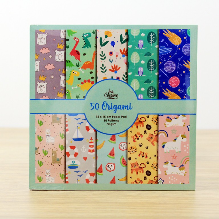 Bộ 50 Tờ Giấy Xếp Hình Origami 15x15 Ina Sáng Tạo