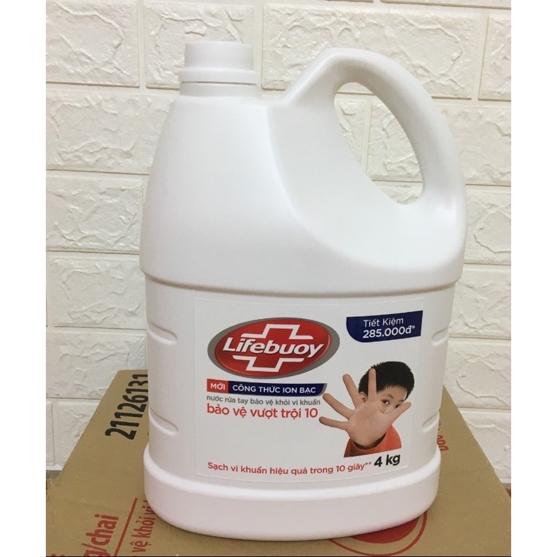 ((MỚI)) Nước rửa tay can Lifebouy  4kg bảo vệ vượt trội( can tiết kiệm)MẪU MỚI | BigBuy360 - bigbuy360.vn