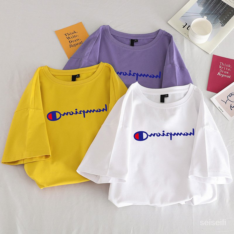 Áo thun tay lỡ dáng rộng in logo mới năm 2021 thời trang cho nữ | BigBuy360 - bigbuy360.vn