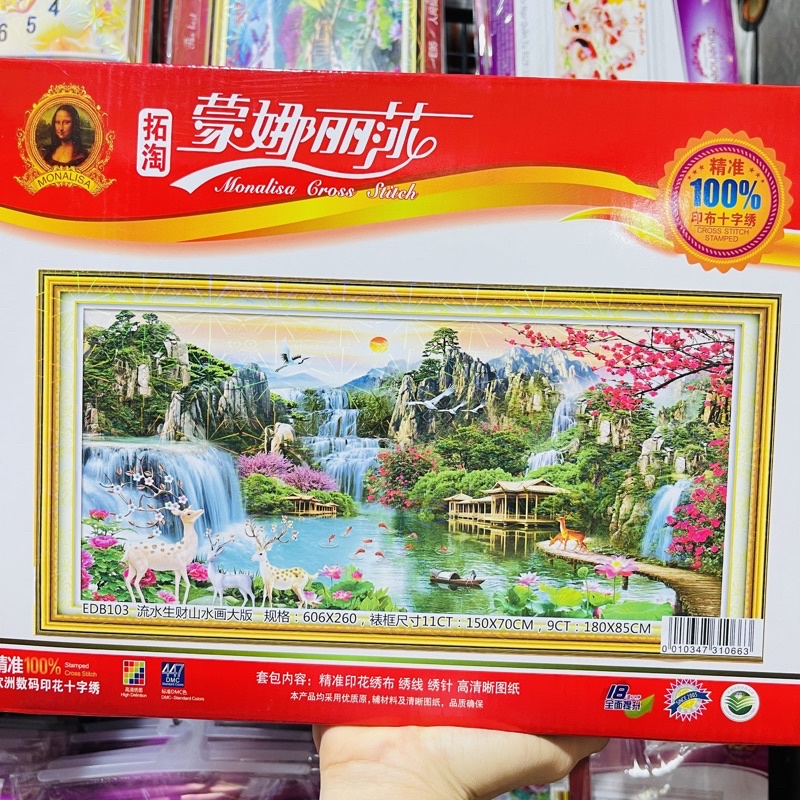 Tranh Đính Đá-Tranh Thêu Phong Cảnh Lưu Thuỷ Sinh Tài Vs490,Vs489,Lv3387,EDB103