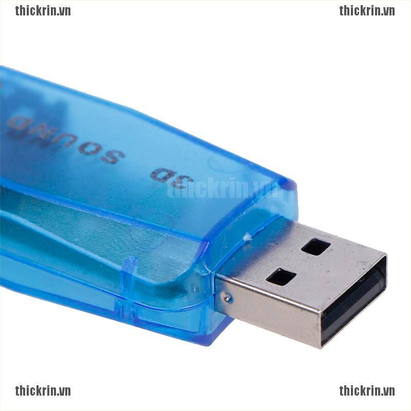 <Hot~new>3.5mm Mini External 3D USB Sound Card 5.1 Channel Audio Card Adapter Speaker