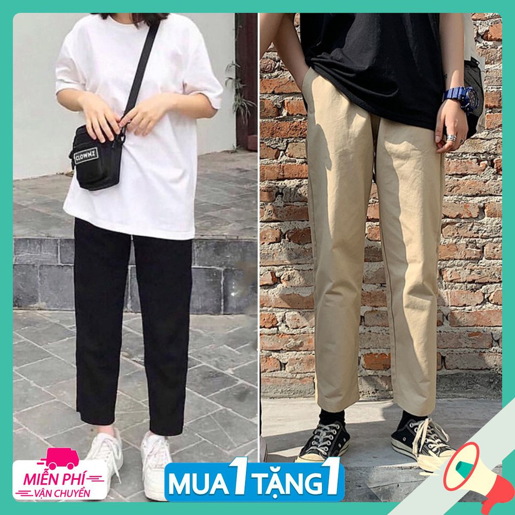 Quần baggy nam nữ kaki unisex Mophus, Baggy kaki nam nữ MQ005