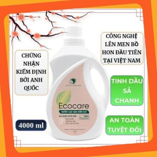 Nước Lau Sàn sả chanh đuổi muỗi, Nước lau sàn hữu cơ Bồ Hòn 4L .