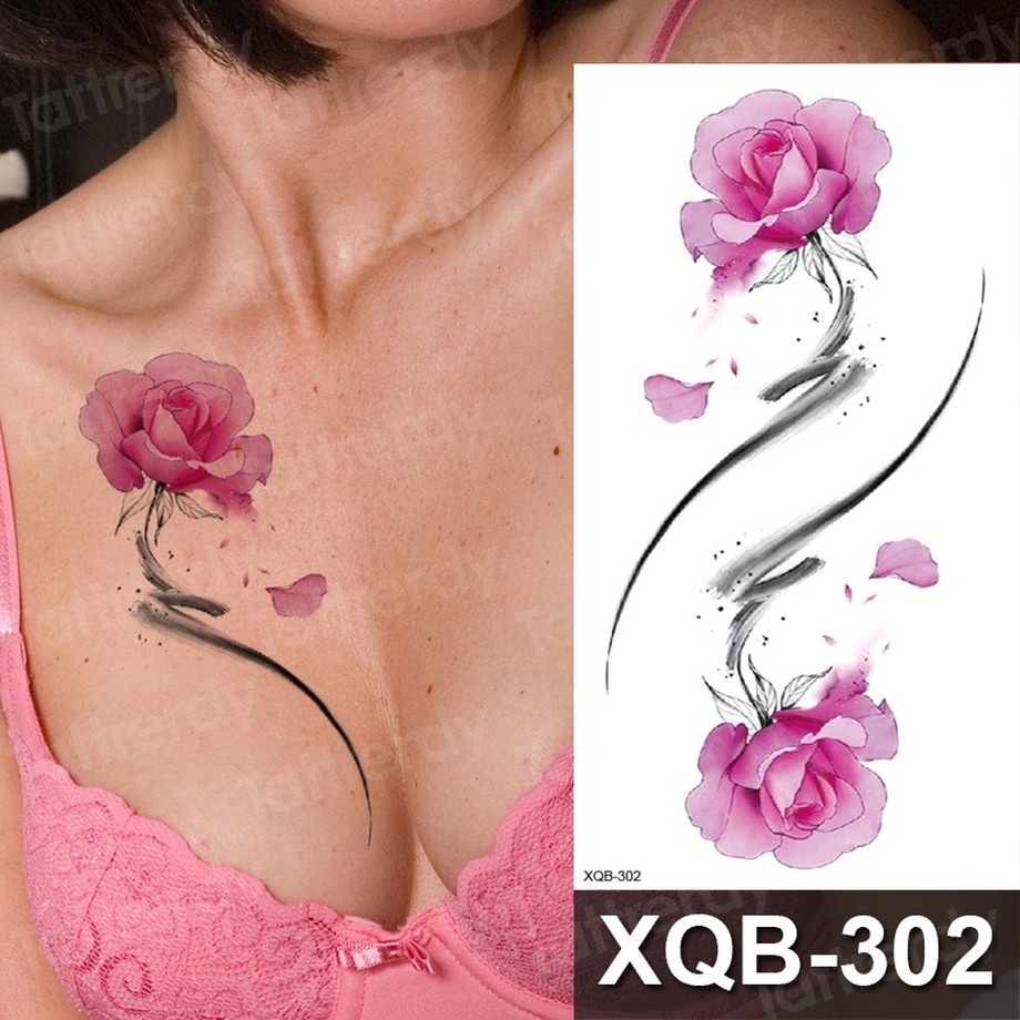 Hình Xăm Dán Tạm Thời Hình Hoa Hướng Dương Chống Thấm Nước Độc Đáo