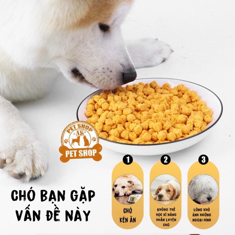 Bánh thưởng dinh dưỡng cải thiện lông, hỗ trợ kén ăn cho chó mèo @