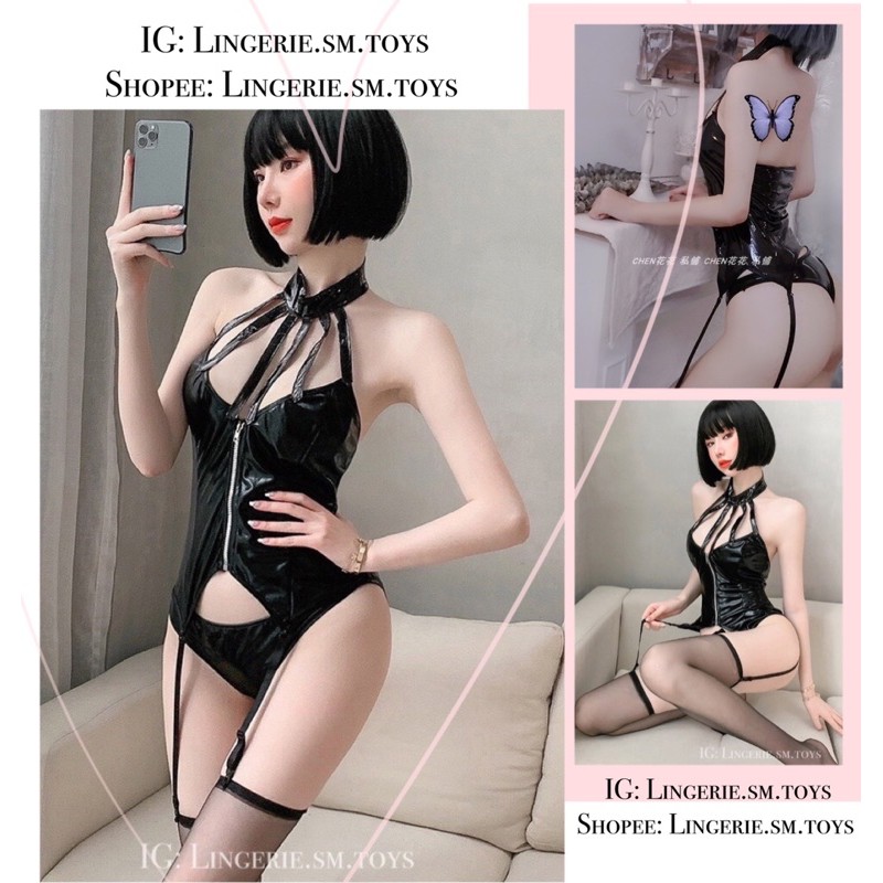 Body Da Dây Cut-Out | Nội Y Kẹp Vớ Siêu Gợi Cảm | Garter Sexy • LL2421