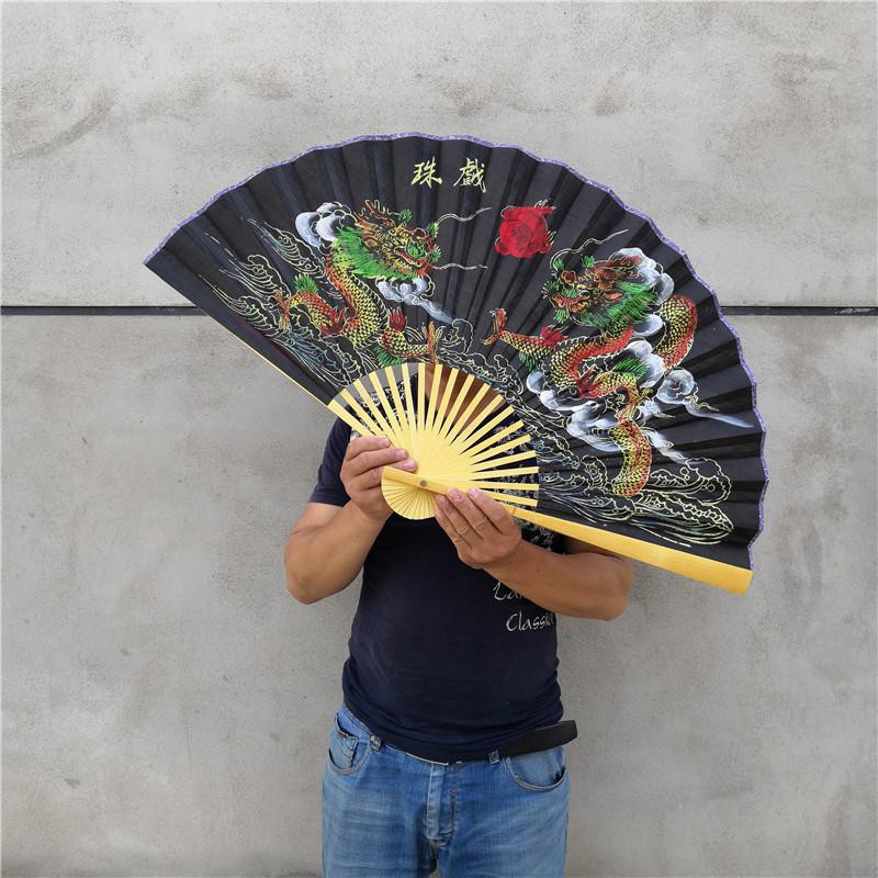 Quạt cổ trang 90cm quạt xòe 1m6 cầm tay in hoa trang trí đẹp trưng bày nhà cửa xinh xắn