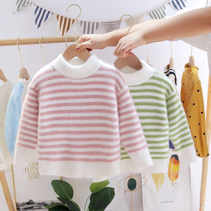 Áo Sweater Lông Chồn In Hình Gấu Pooh Thời Trang 2020 Cho Bé Mới