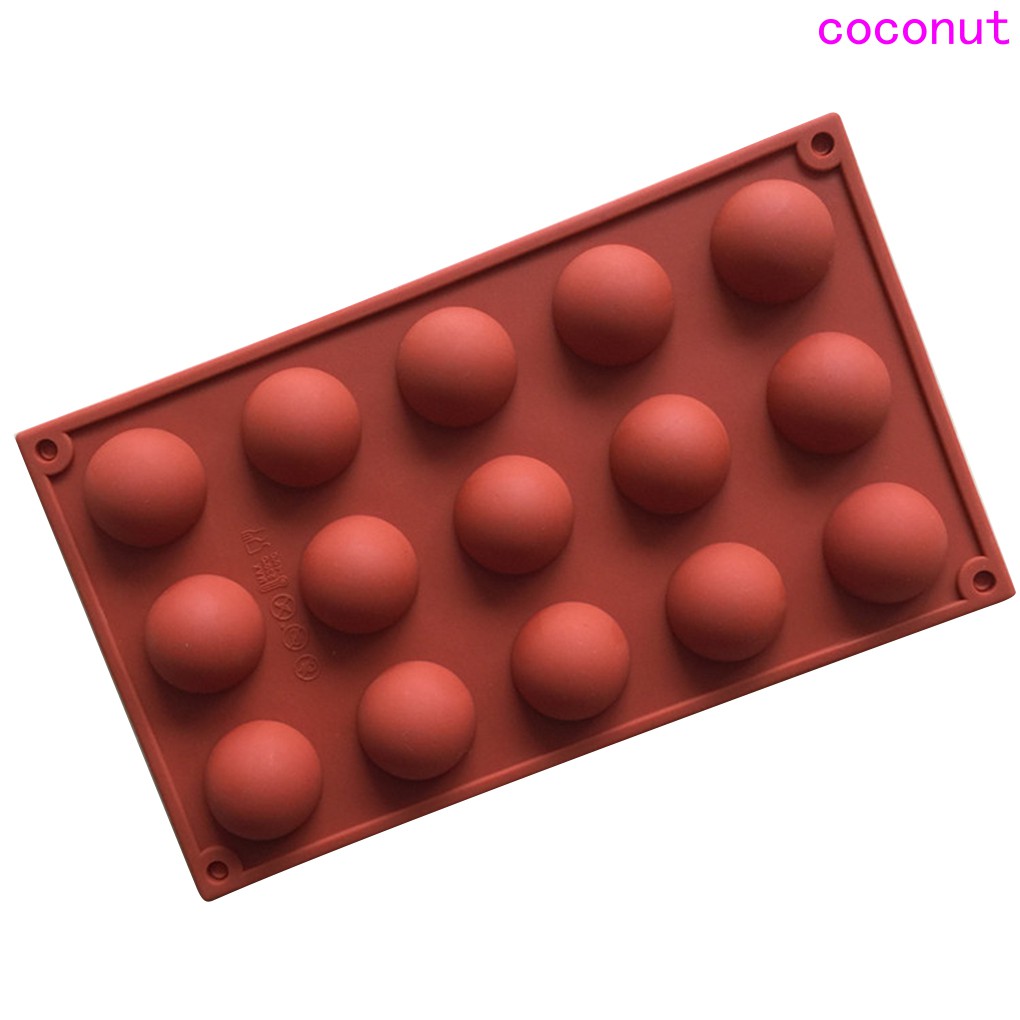 Silicone 15 Cavities Small Hemisphere Semicircle Chocolate Baking Molds Jelly Ice Candy Mould