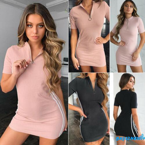 Đầm ôm tay ngắn cổ chữ V gợi cảm cho nữ