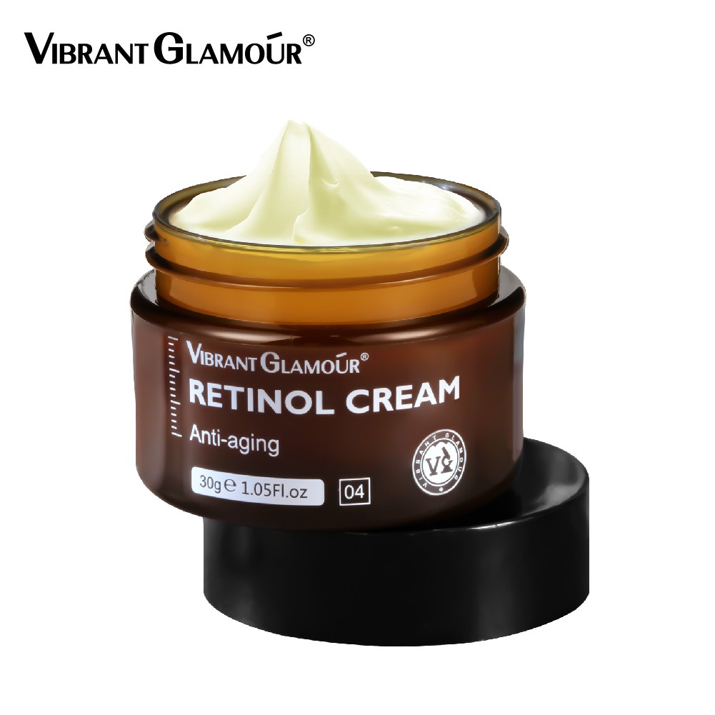 Kem dưỡng da mặt VIBRANT GLAMOUR 2.5% Retinol Hyaluronic Acid Vitamin C dưỡng ẩm giảm nếp nhăn và quầng thâm 30g