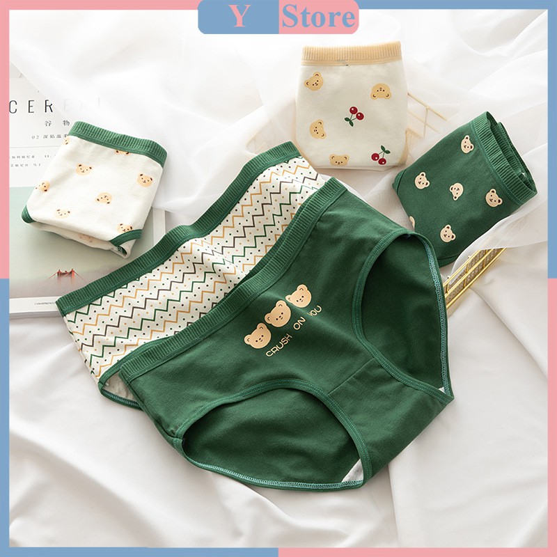 Quần Lót Cotton Cao Cấp Gấu Xanh Kute