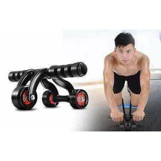 (SALE) CON LĂN TẬP BỤNG 4 BÁNH ( AB ROLLER AND PUSH UP BAR)