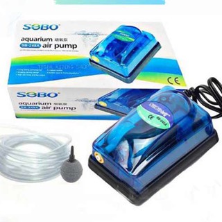 Máy sủi oxy Sobo 1 vòi 2 vòi Combo máy sủi dây oxy đá sủi