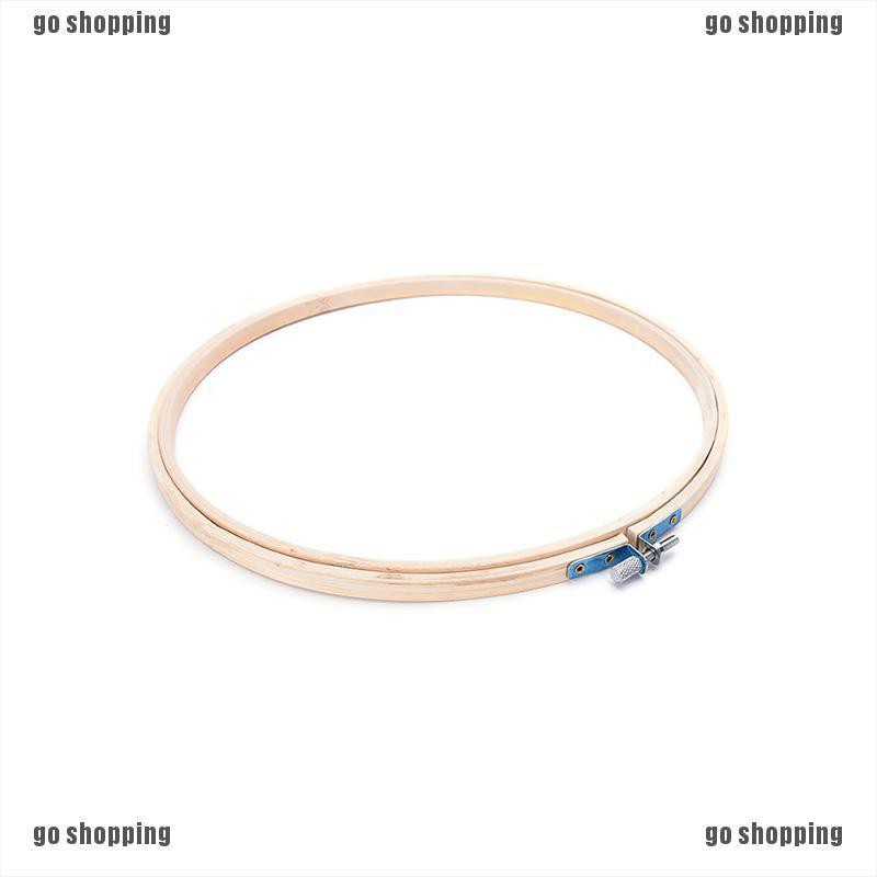 {go shopping}1Pc Wooden Cross Stitch Machine Embroidery Hoop Ring Bamboo Sewing 13-26cm,