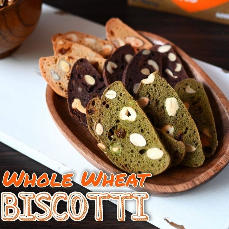 Bánh Biscotti ăn kiêng giảm cân nguyên cám không đường Mix 3 vị
