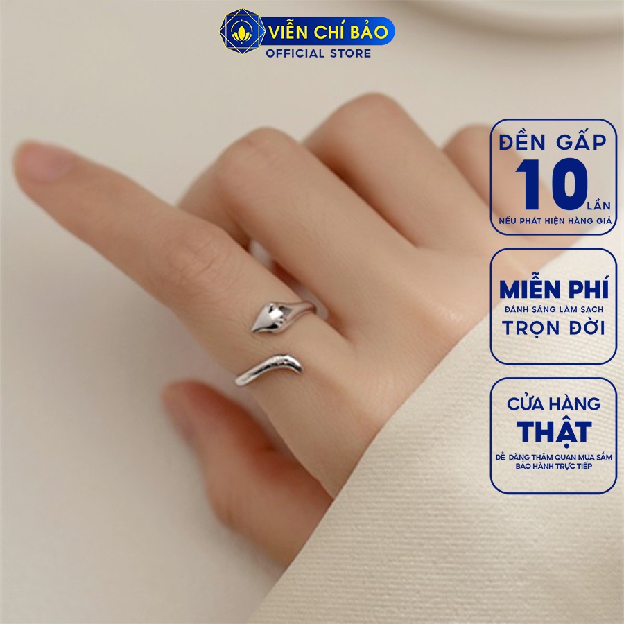 Nhẫn bạc nữ Tiểu hồ ly free-size chất liệu bạc 925 thời trang phụ kiện trang sức nữ Viễn Chí Bảo N400556