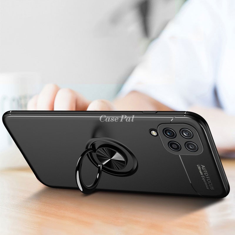 Ốp Lưng Silicone Chống Sốc Có Khuyên Xỏ Ngón Tay Và Nam Châm Gắn Xe Ô Tô Cho Samsung Galaxy A12 | BigBuy360 - bigbuy360.vn