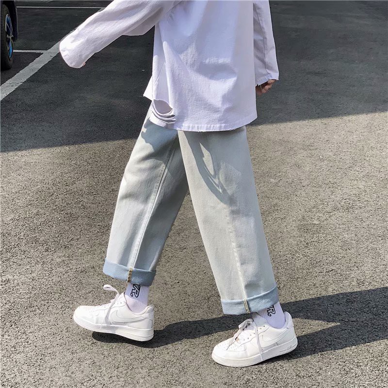 [Mã SKAMSALEP6 giảm 10% TỐI ĐA 100K đơn150K] Quần Jeans Nam Dáng Rộng Thời Trang Hàn | BigBuy360 - bigbuy360.vn