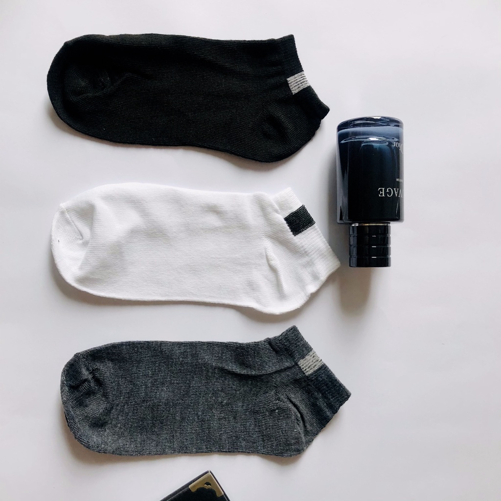 Tất trơn unisex nam nữ, vớ tất nam nữ cổ ngắn đẹp thấm hút mồ hôi mã T01