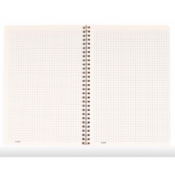 Tập Vở caro lò xo Klong size B5 80 trang MS 574 , sổ caro Klong 80 trang lò xo kép bìa nhựa trong PP màu Pastel cute