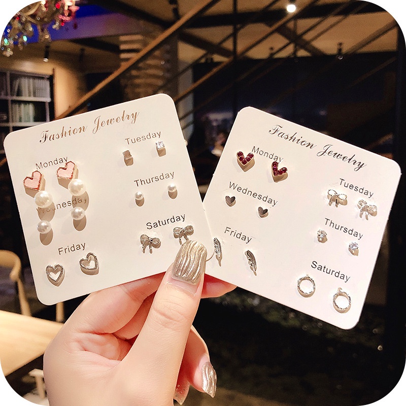Set 6 đôi bông tai thời trang cho nữ