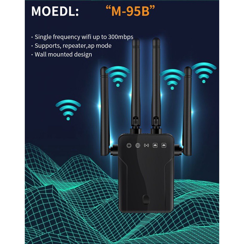 Bộ Khuếch Đại Tín Hiệu Wifi Không Dây 300m 4 Ăng Ten Phù Hợp Cho Gia Đình / Văn Phòng | BigBuy360 - bigbuy360.vn
