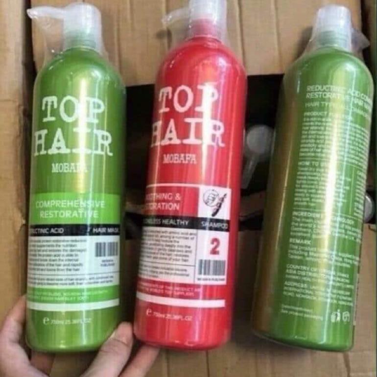 [Hàng chính hãng] Cặp dầu gội xả Tophair Top Hair Mobafa 750ml x2  Tophair Mobafa