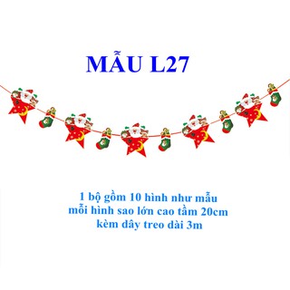 Trang trí noel, cờ treo noel mẫu L27
