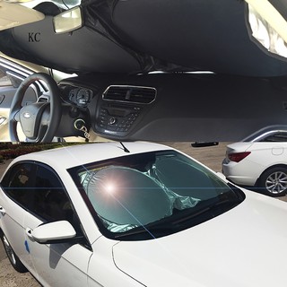 Car Windshield Sun Shade Visor Shield Dual Circle Cover Folding UV Protector