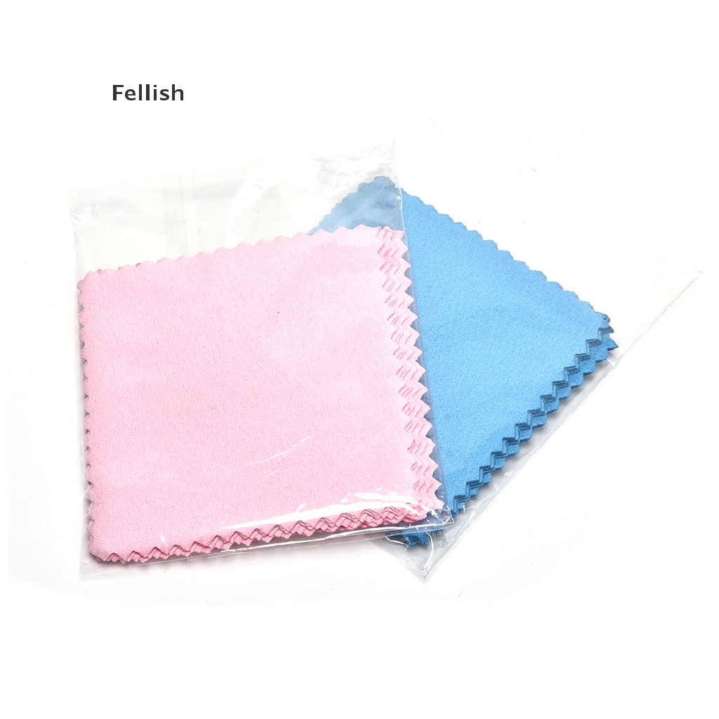 Set 10 khăn lau đánh bóng trang sức màu vàng và bạc 436VN