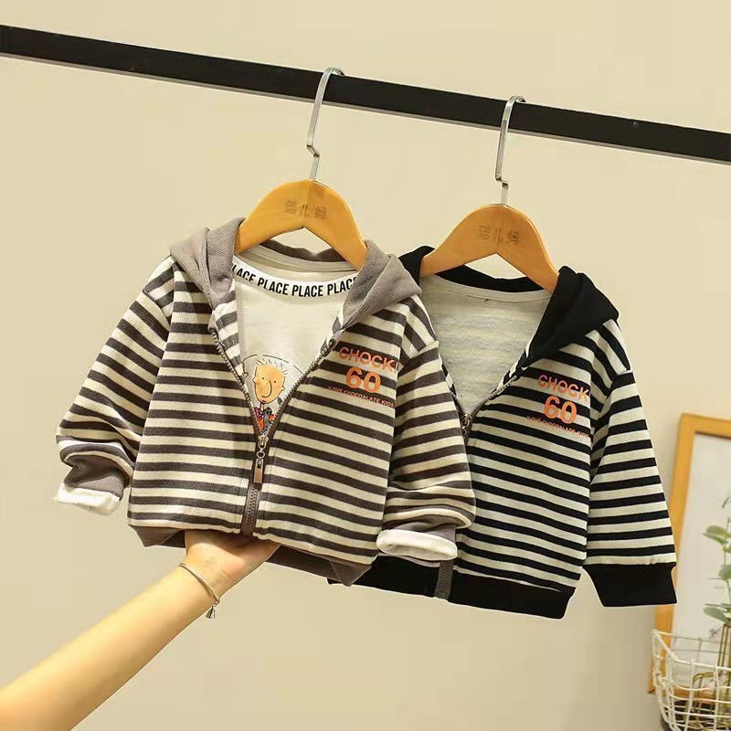 Áo Khoác Cardigan Có Mũ Trùm Thời Trang Xuân Thu Cho Bé Trai Và Gái 1-7 Tuổi