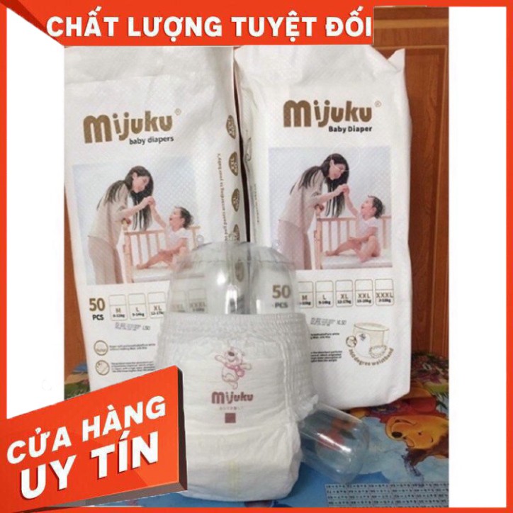 COMBO 50 MIẾNG BỈM QUẦN MIJUKU XUẤT NHẬT M50/L50/XL5/XXL50/XXXL50