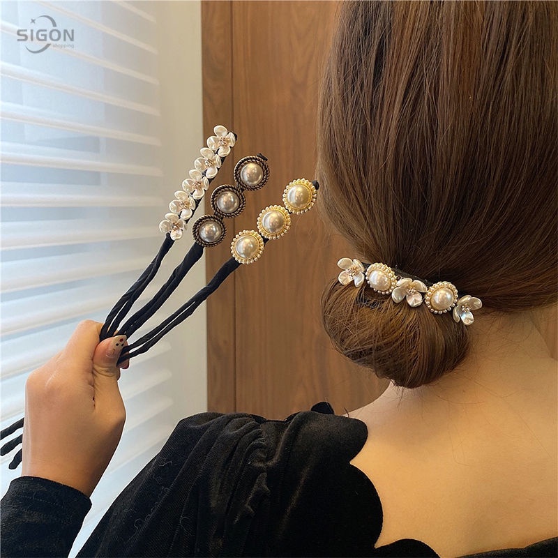 Mới Kẹp Tóc Hình Hoa Đính Ngọc Trai Giả Thời Trang Cho Nữ