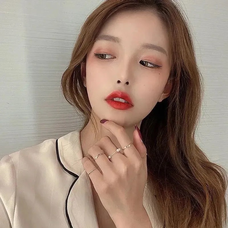 Set 7/3 Nhẫn Đeo Khớp Ngón Tay Màu Đen/Vàng/Bạc Phong Cách Hàn Quốc Cổ Điển Thời Trang Cho Nữ