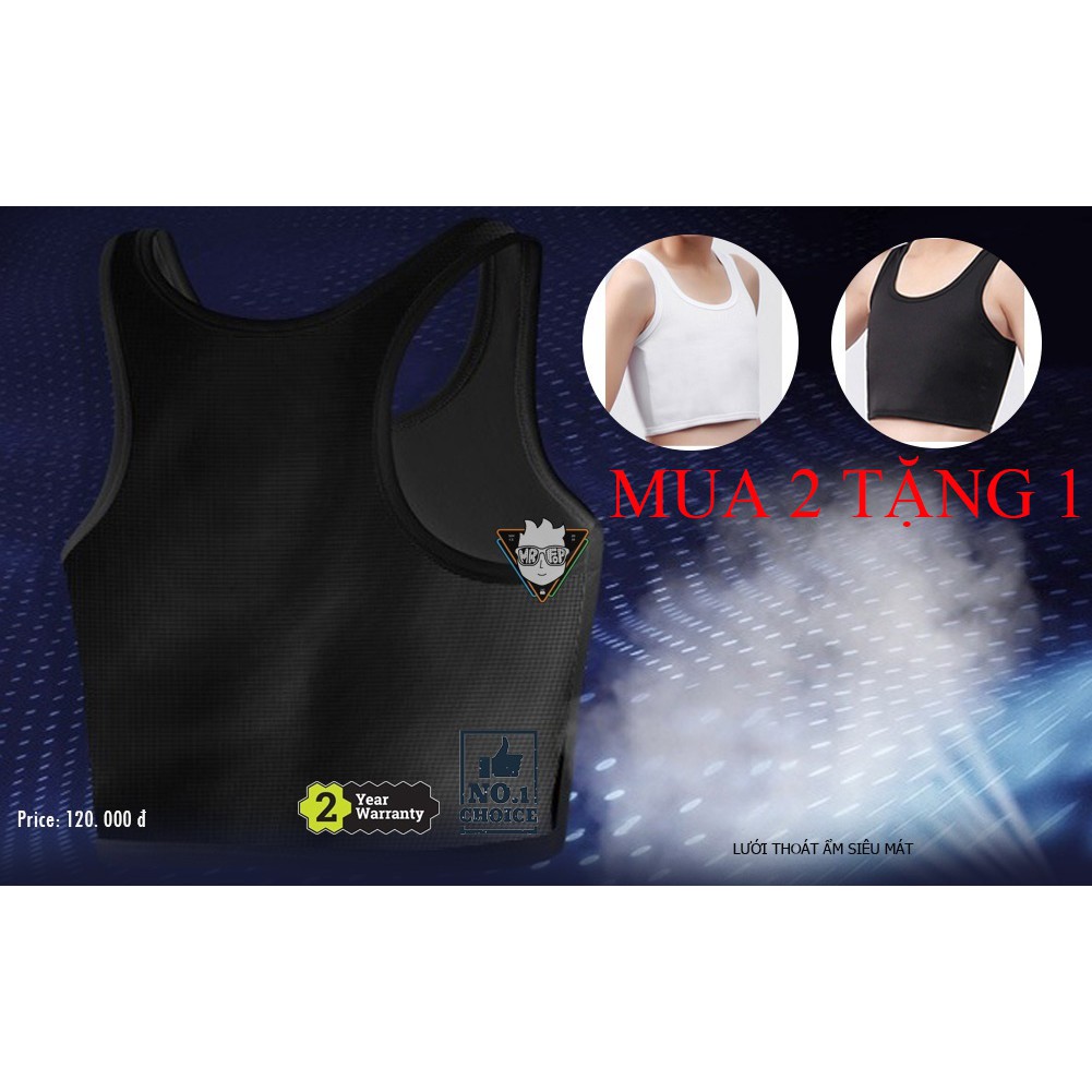 [Mua 2 tặng 1] Áo nịt ngực vải lưới thoáng mát dạng tròng (không gài không dán) Tomboy Transguy